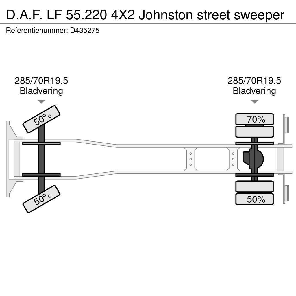 DAF LF 55.220 4X2 Johnston street sweeper Lastbiler med tip