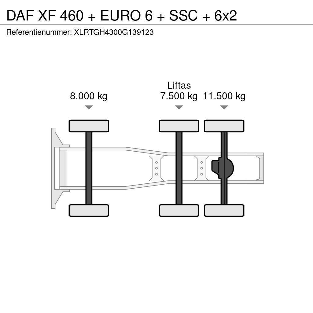 DAF XF 460 + EURO 6 + SSC + 6x2 Trækkere