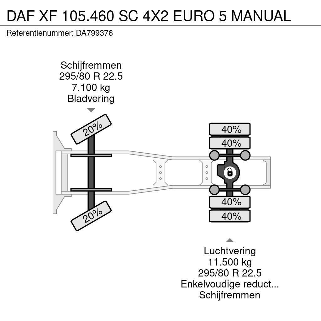 DAF XF 105.460 SC 4X2 EURO 5 MANUAL Trækkere