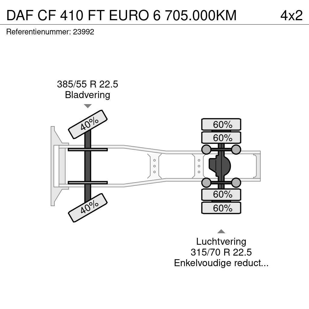 DAF CF 410 FT EURO 6 705.000KM Trækkere