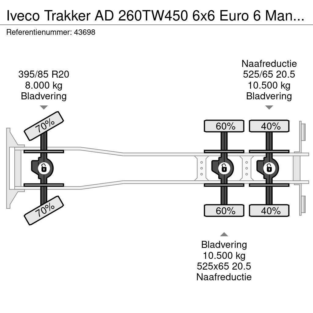 Iveco Trakker AD 260TW450 6x6 Euro 6 Manual Full steel J Lastbiler med tip