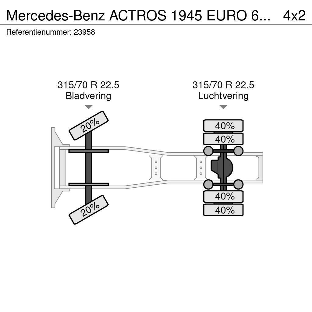 Mercedes-Benz ACTROS 1945 EURO 6 657.000KM Trækkere