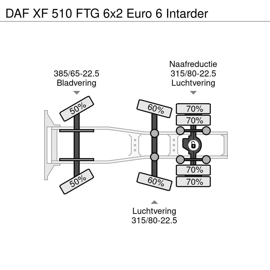 DAF XF 510 FTG 6x2 Euro 6 Intarder Trækkere