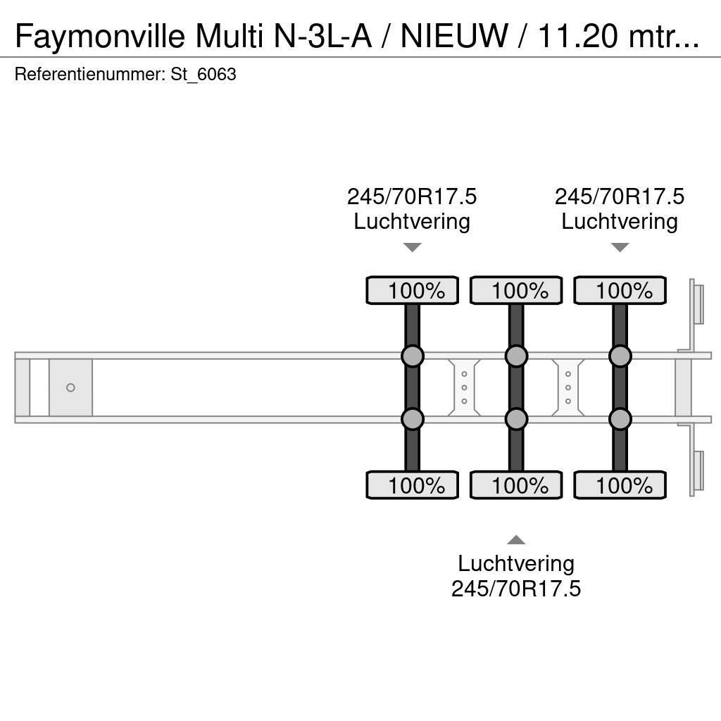 Faymonville Multi N-3L-A / NIEUW / 11.20 mtr / UITSCHUIFBAAR Semi-trailer blokvogn