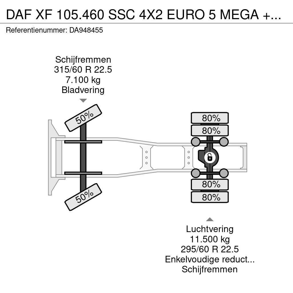 DAF XF 105.460 SSC 4X2 EURO 5 MEGA + RETARDER Trækkere