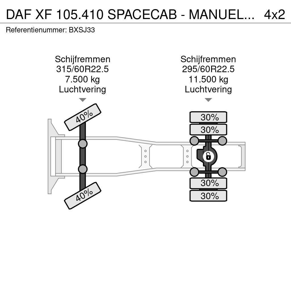 DAF XF 105.410 SPACECAB - MANUEL - 900.000KM - STAND K Trækkere