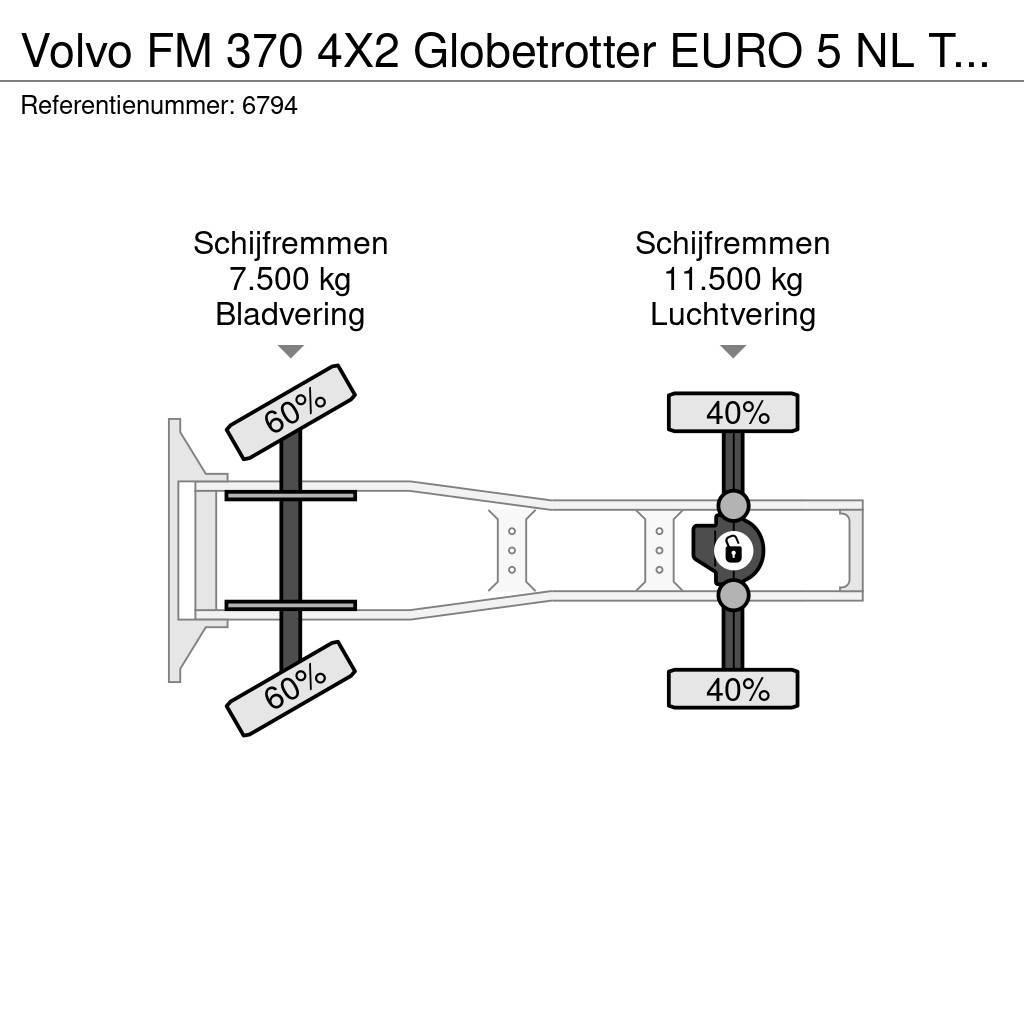 Volvo FM 370 4X2 Globetrotter EURO 5 NL Truck APK 09/202 Trækkere