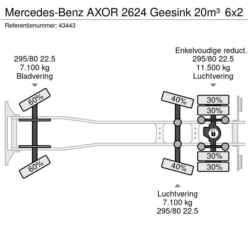 Mercedes-Benz AXOR 2624 Geesink 20m³ Renovationslastbiler