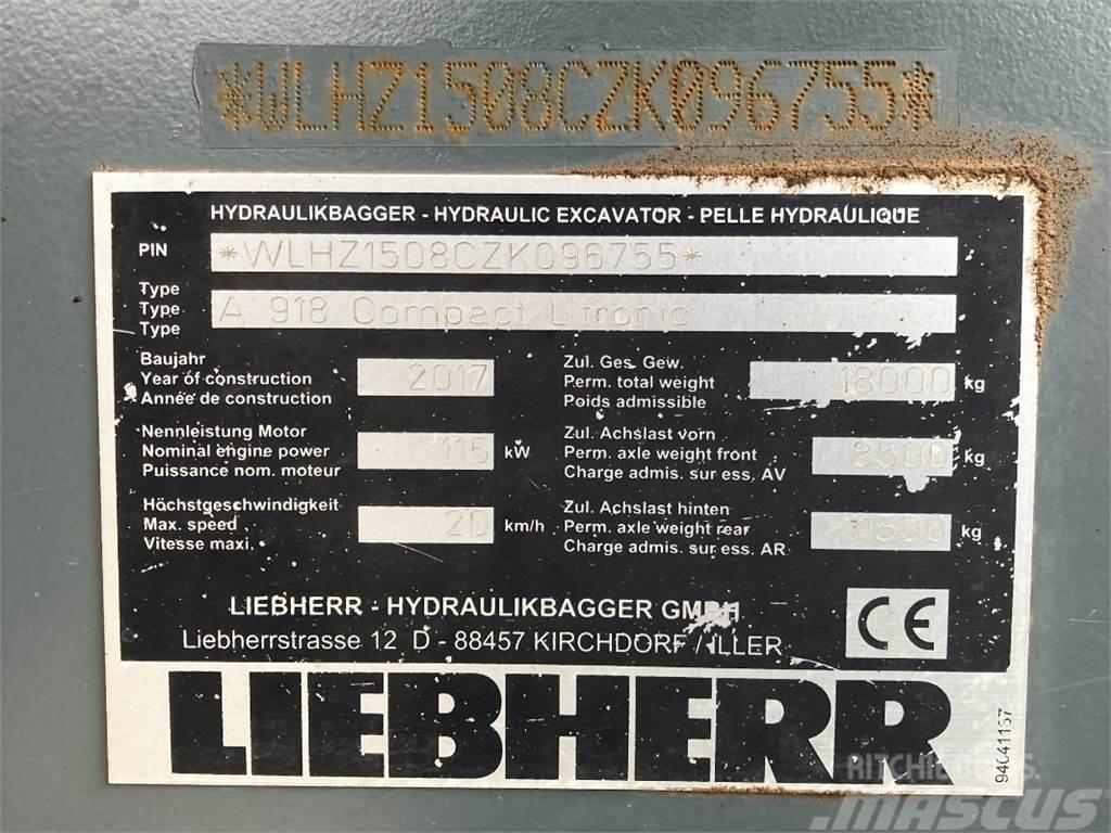 Liebherr A918 Compact Gravemaskiner på hjul