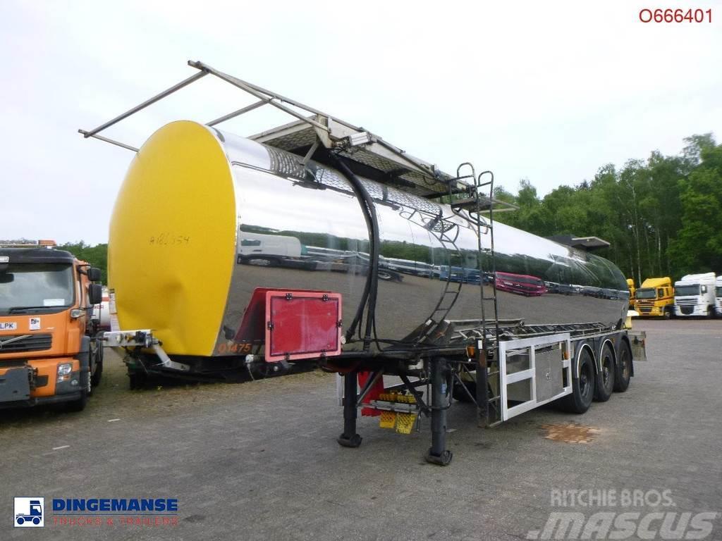  Crane Fruehauf Bitumen tank inox 28 m3 / 1 comp Semi-trailer med Tank