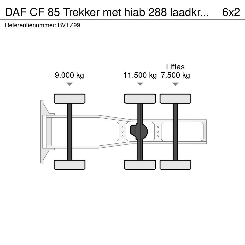 DAF CF 85 Trekker met hiab 288 laadkraan origineel 388 Trækkere