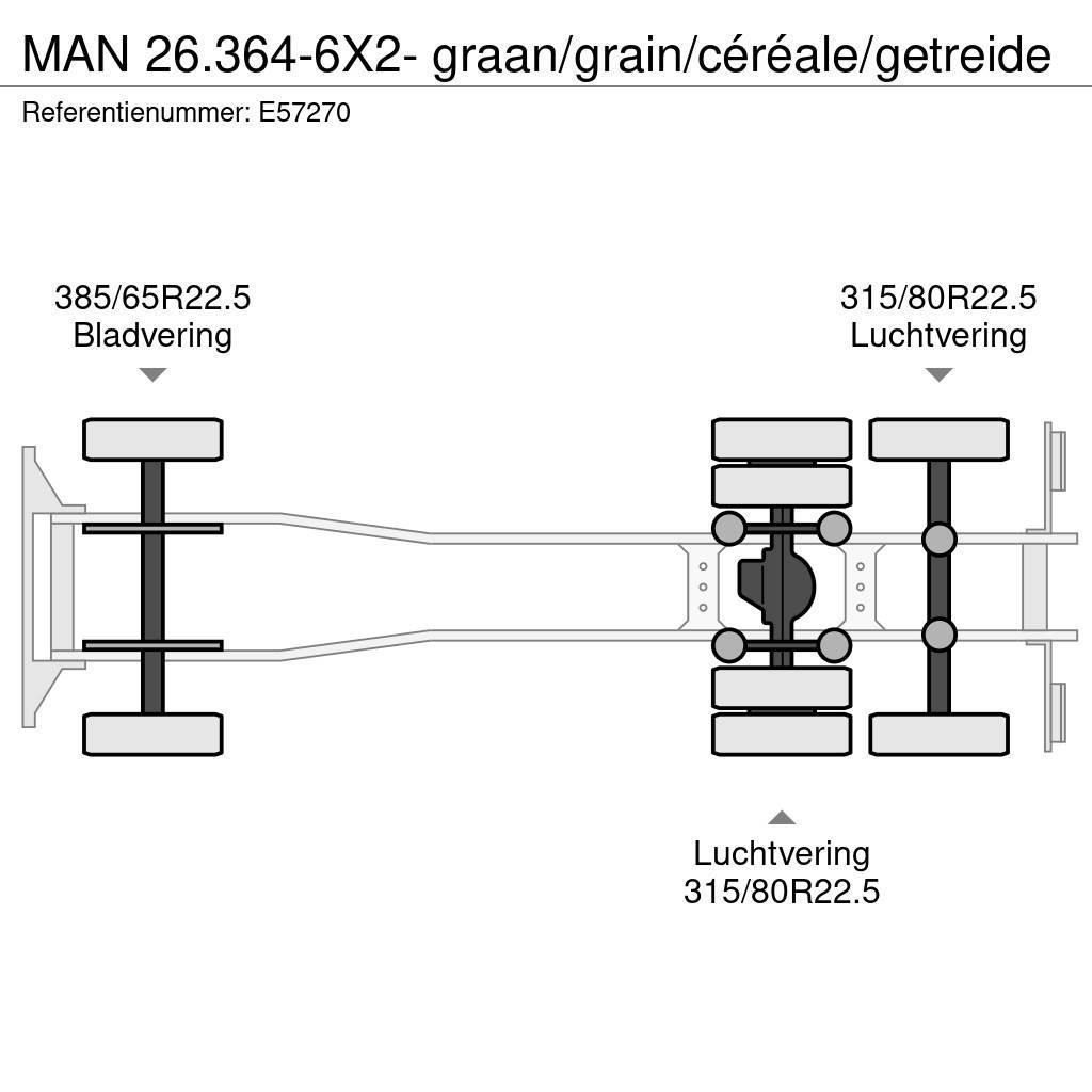 MAN 26.364-6X2- graan/grain/céréale/getreide Tankbiler