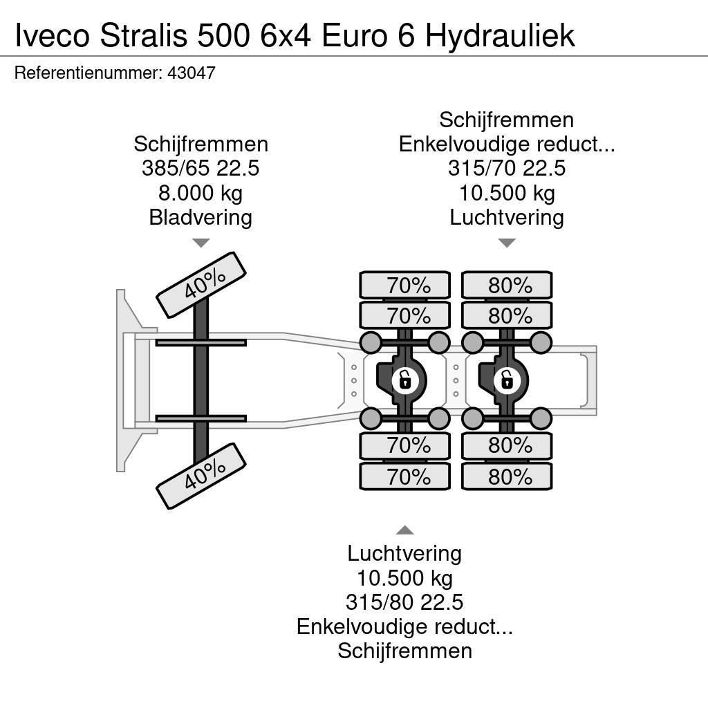 Iveco Stralis 500 6x4 Euro 6 Hydrauliek Trækkere