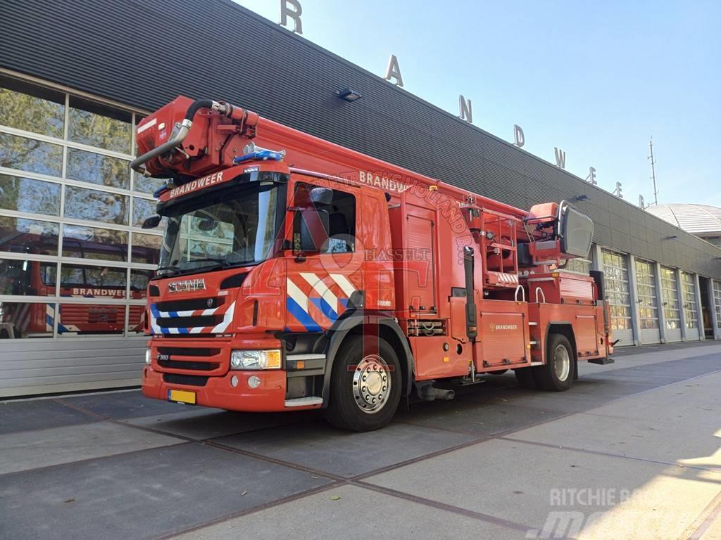 Scania P 360 Brandweer, Firetruck, Feuerwehr - Hoogwerker Brandbiler