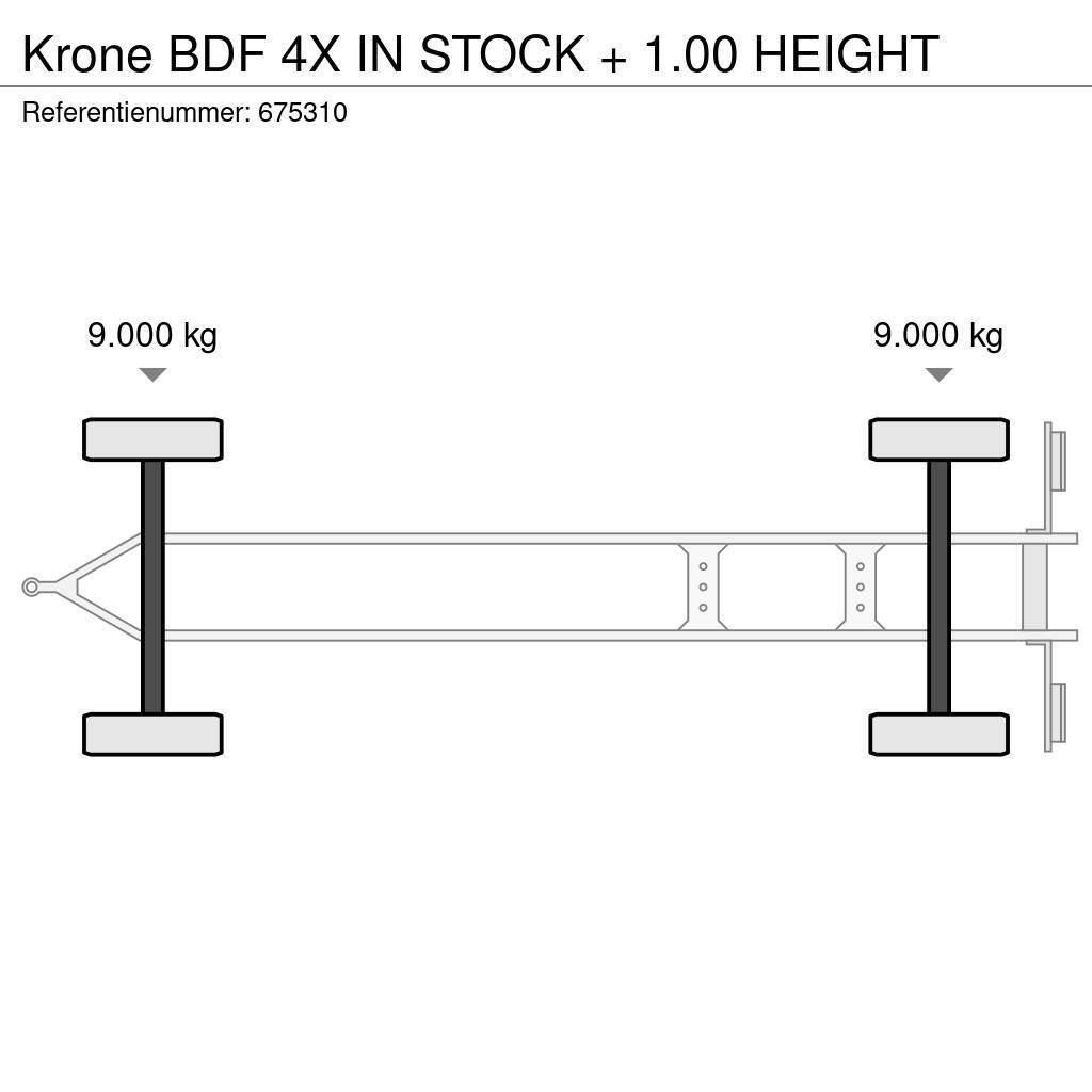 Krone BDF 4X IN STOCK + 1.00 HEIGHT Demonterbare/wirehejs anhængere