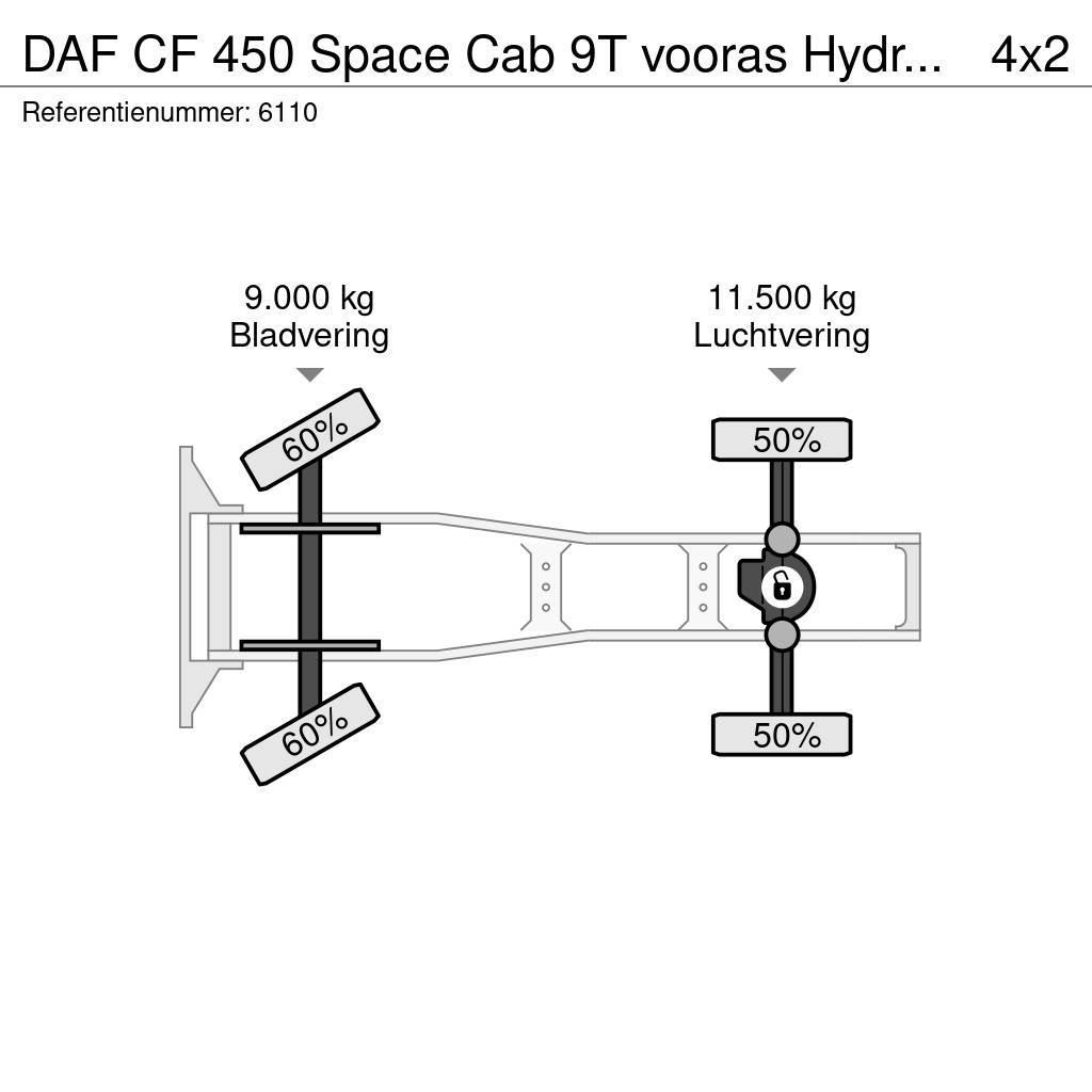DAF CF 450 Space Cab 9T vooras Hydraulic NL Truck Trækkere