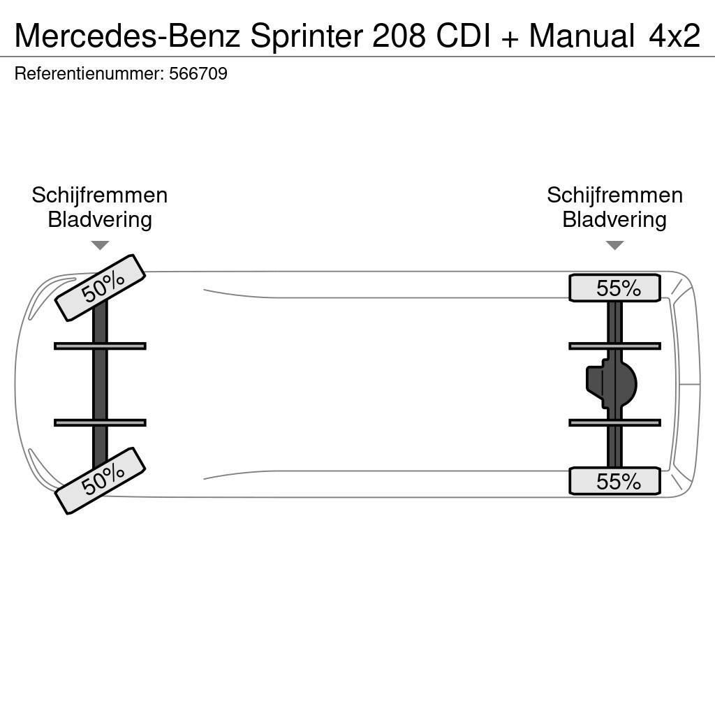 Mercedes-Benz Sprinter 208 CDI + Manual Varebiler