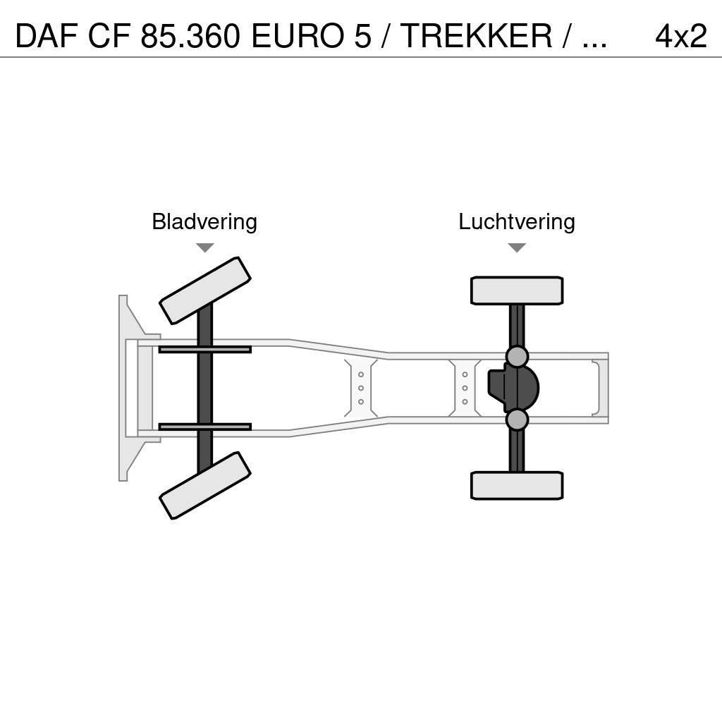 DAF CF 85.360 EURO 5 / TREKKER / BAKWAGEN COMBI / PALF Trækkere