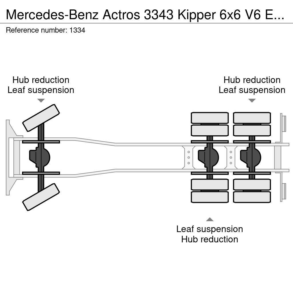 Mercedes-Benz Actros 3343 Kipper 6x6 V6 EPS Gearbox Full Steel B Lastbiler med tip