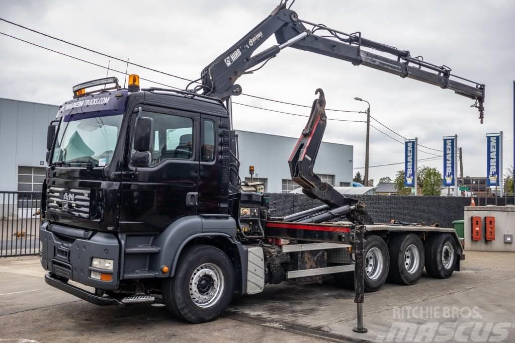 MAN TGA 35.390 BL - HIAB 195 Lastbiler med containerramme / veksellad
