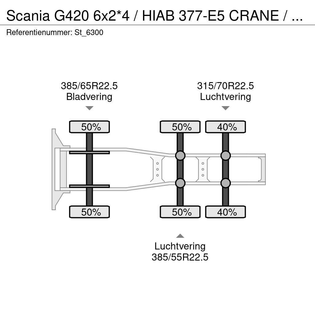 Scania G420 6x2*4 / HIAB 377-E5 CRANE / KRAN - GRUA Trækkere