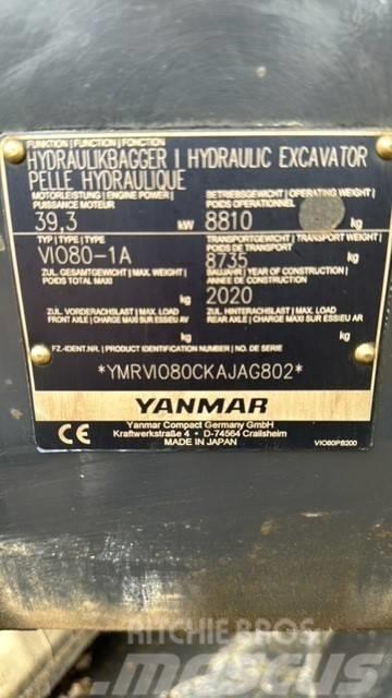 Yanmar Vio 80-1A Tilt Rotator Midi-gravemaskiner 7t - 12t