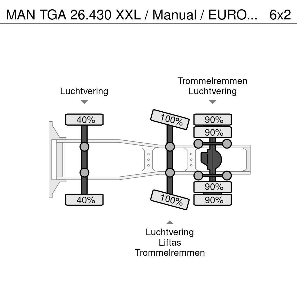 MAN TGA 26.430 XXL / Manual / EURO 3 / Airco / Hydraul Trækkere