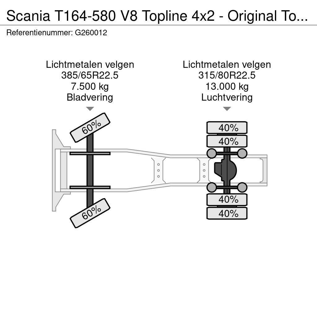 Scania T164-580 V8 Topline 4x2 - Original Torpedo/Hauber Trækkere