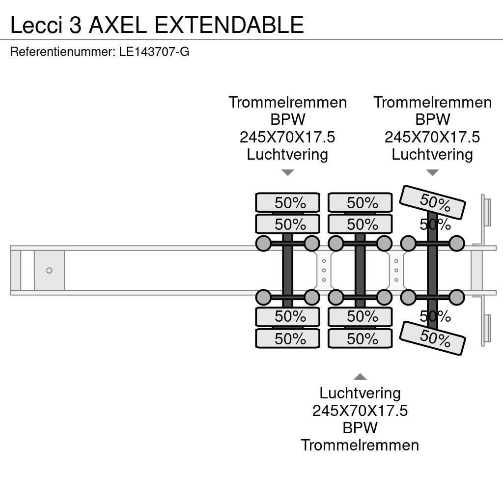  Lecci 3 AXEL EXTENDABLE Semi-trailer blokvogn