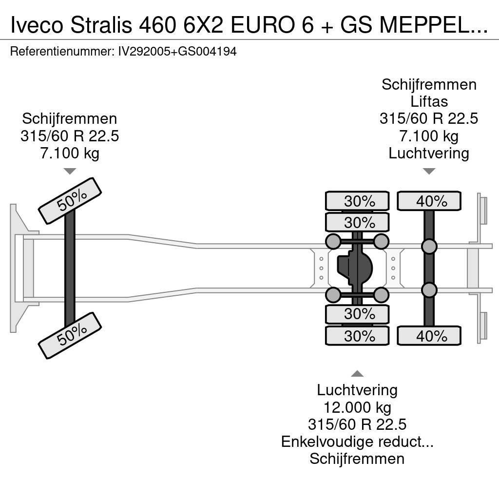 Iveco Stralis 460 6X2 EURO 6 + GS MEPPEL - TRUCK-TRANSPO Autotransportere / Knæklad
