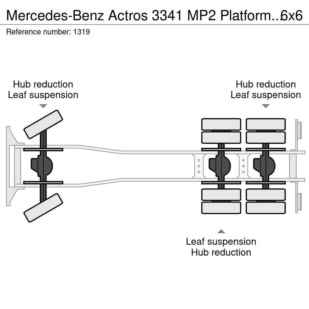 Mercedes-Benz Actros 3341 MP2 Platform Twistlocks for 20ft Conta Lastbil med lad/Flatbed
