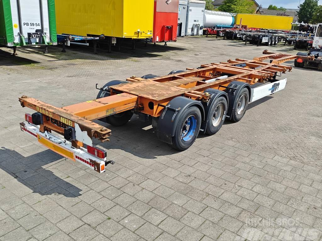 Krone SD 27 3-Assen BPW - LiftAxle - DiscBrakes - 5510kg Semi-trailer med containerramme