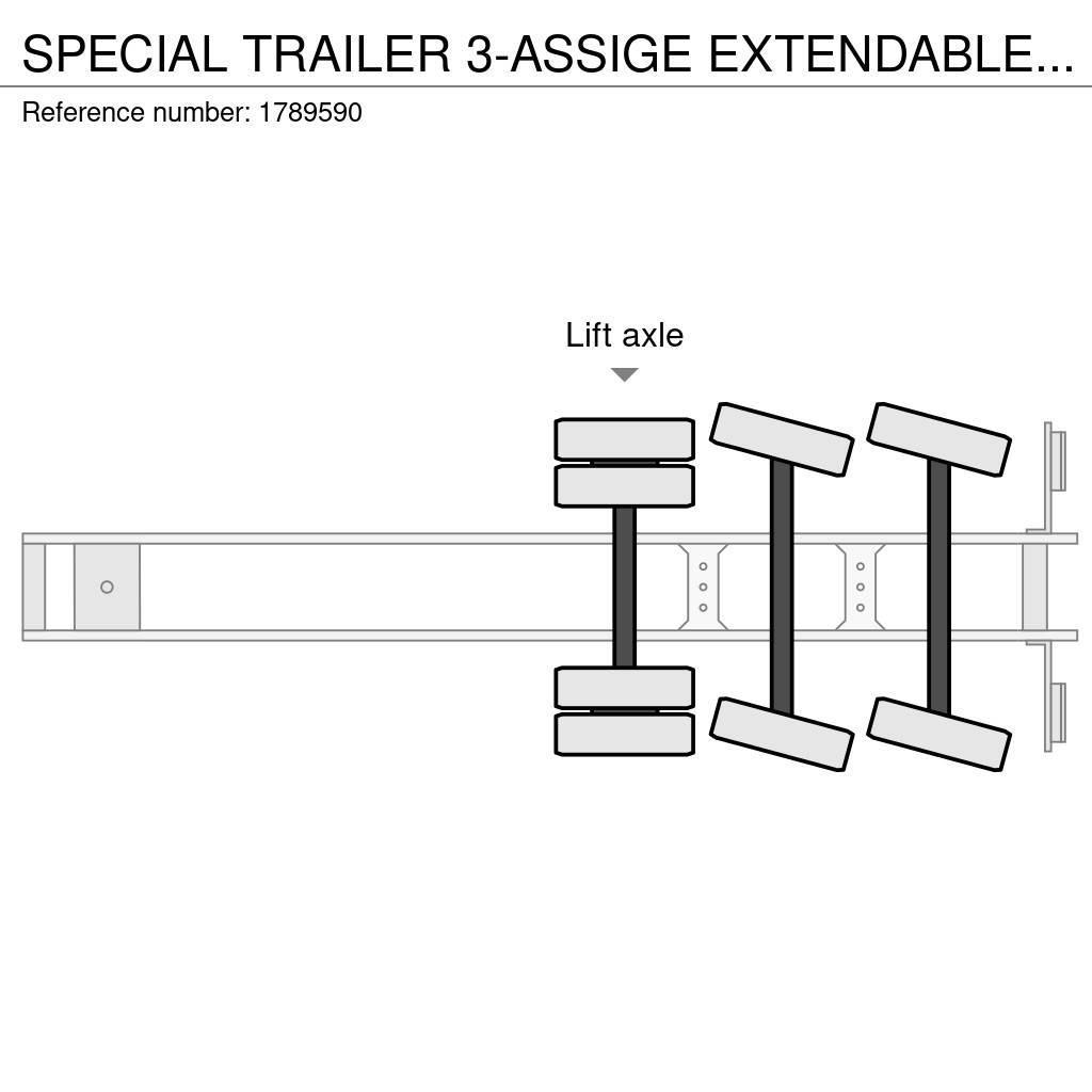  SPECIAL TRAILER 3-ASSIGE EXTENDABLE SEMI DIEPLADER Semi-trailer blokvogn