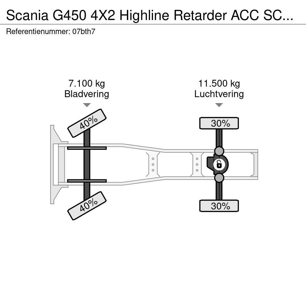 Scania G450 4X2 Highline Retarder ACC SCR-Only 777.400KM Trækkere