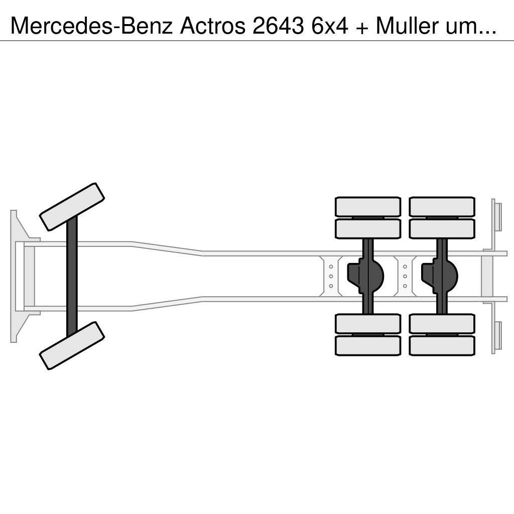 Mercedes-Benz Actros 2643 6x4 + Muller umwelttechniek aufbau Slamsuger