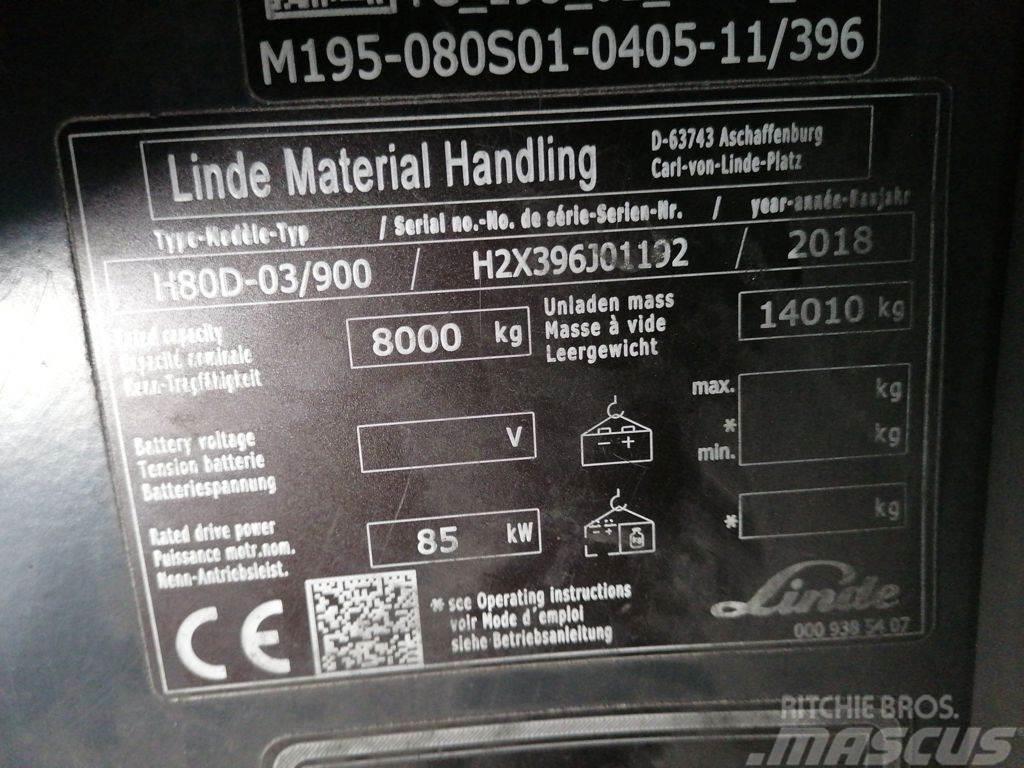 Linde H80D-03/900 Diesel gaffeltrucks