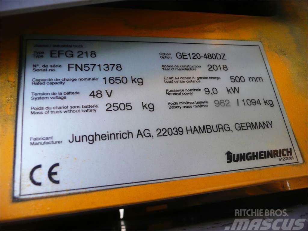 Jungheinrich EFG 218 480 DZ El gaffeltrucks