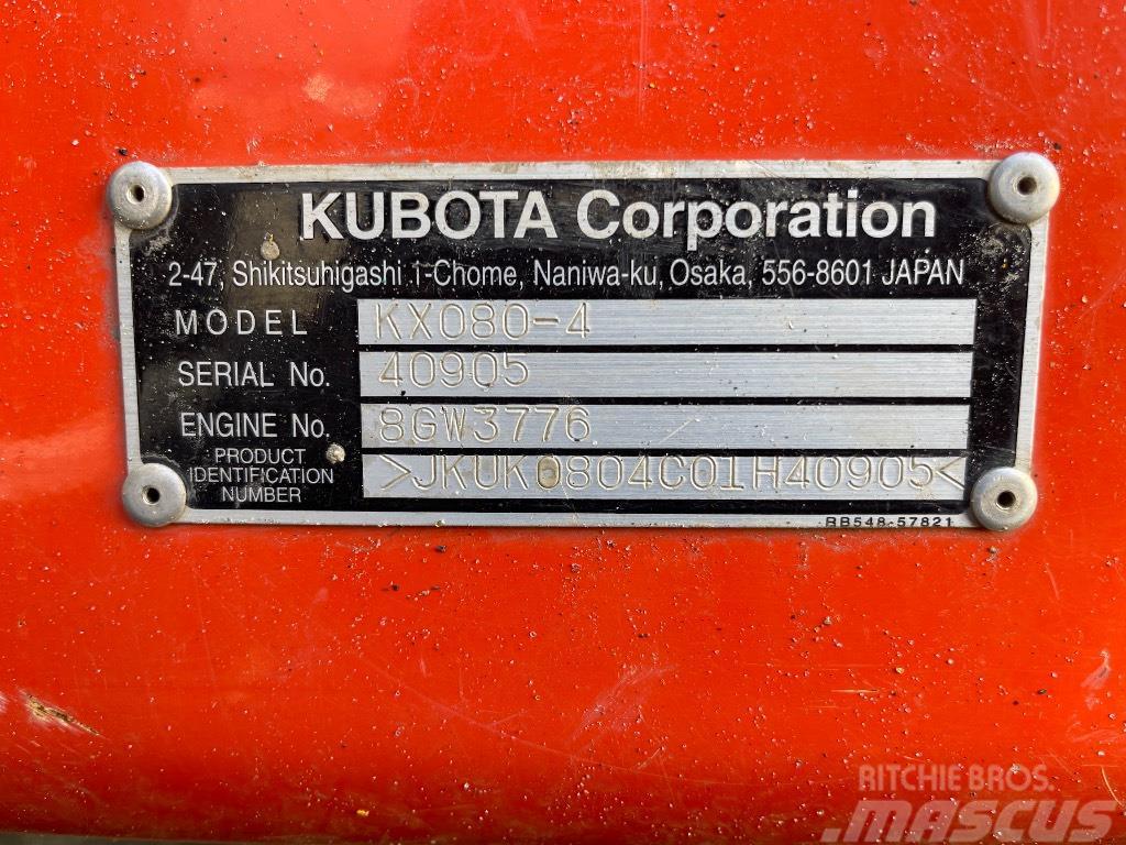 Kubota KX 080-4 Minigravemaskiner