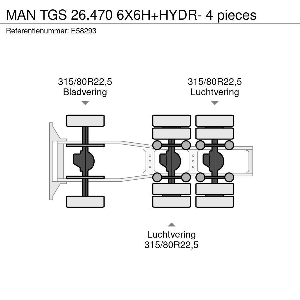 MAN TGS 26.470 6X6H+HYDR- 4 pieces Trækkere