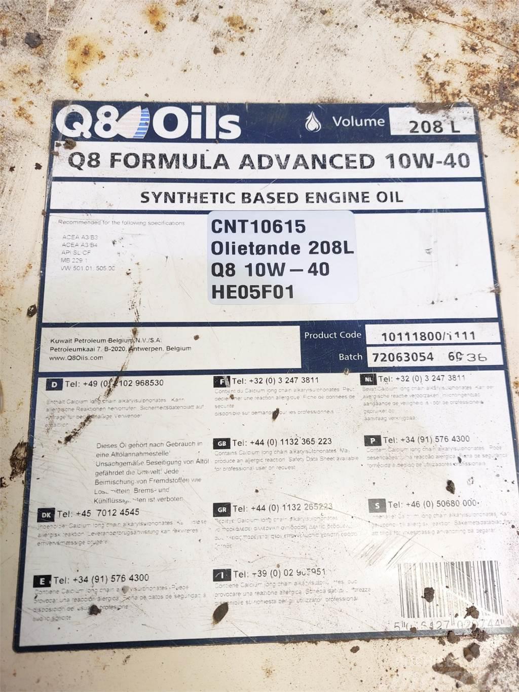  Oiletønde 208L Q8 10W-40 Synthetich Based Andet - entreprenør