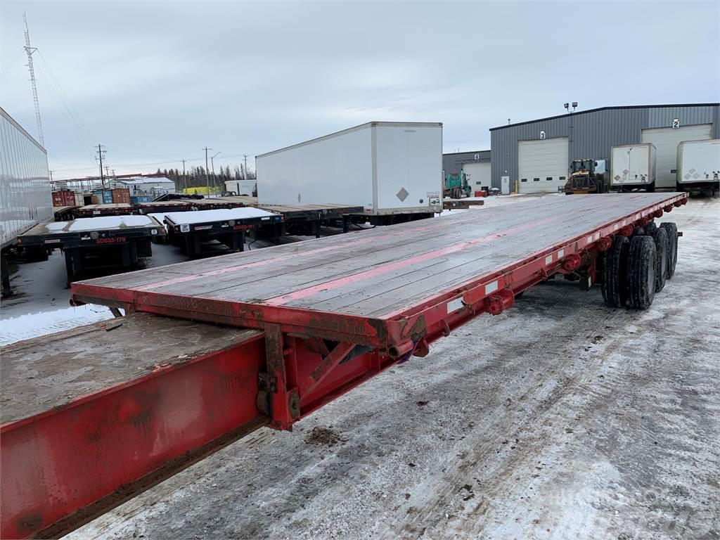 Manac 51' Tridem Trombone Flat Deck Semi-trailer med lad/flatbed