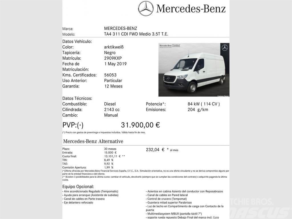 Mercedes-Benz Sprinter 311 CDI MEDIO 3.5T T. ALTO Varevogne