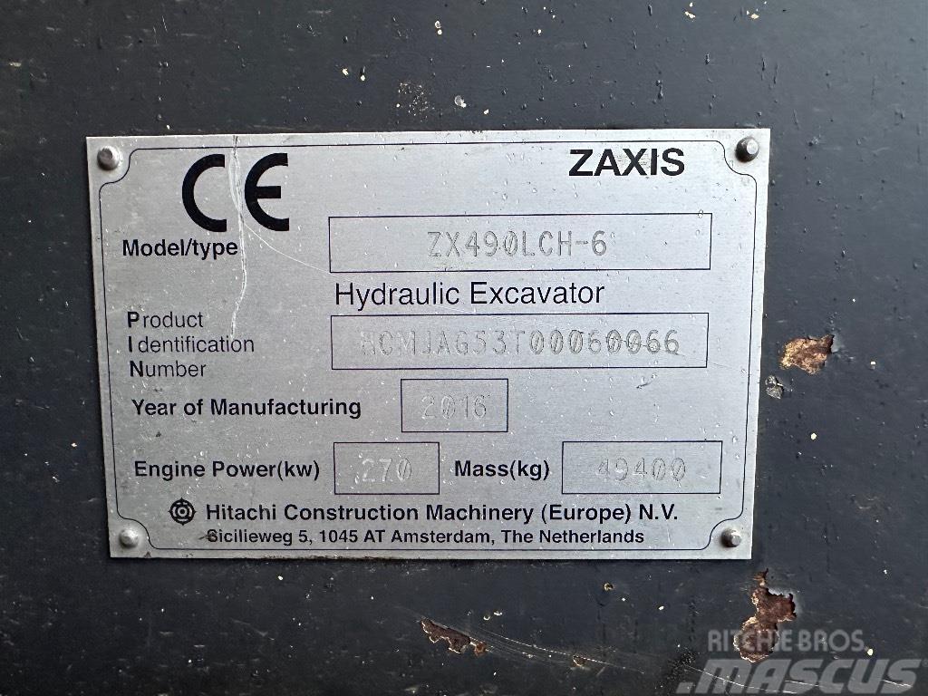 Hitachi ZX 490 LCH Gravemaskiner på larvebånd