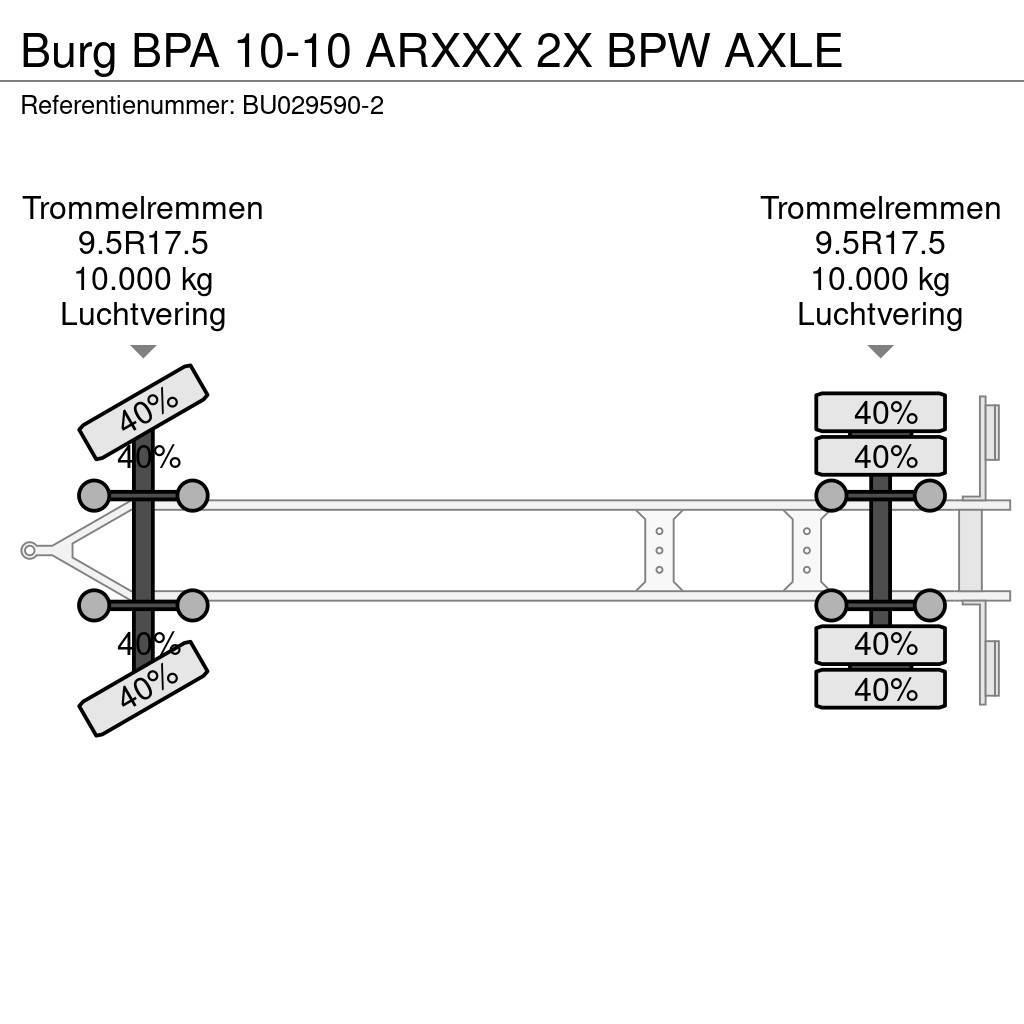 Burg BPA 10-10 ARXXX 2X BPW AXLE Demonterbare/wirehejs anhængere