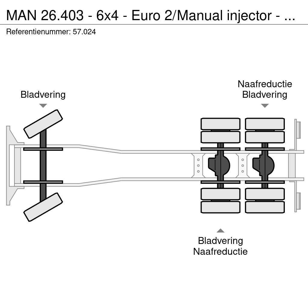 MAN 26.403 - 6x4 - Euro 2/Manual injector - 57.024 Lastbiler med tip