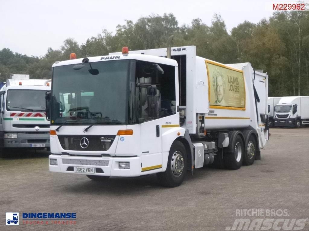 Mercedes-Benz Econic 2629 6x2 RHD Faun Variopress refuse truck Renovationslastbiler