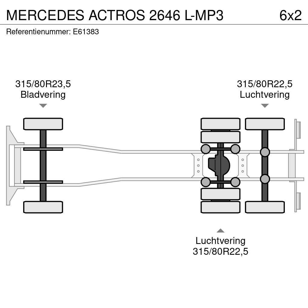 Mercedes-Benz ACTROS 2646 L-MP3 Lastbiler med containerramme / veksellad