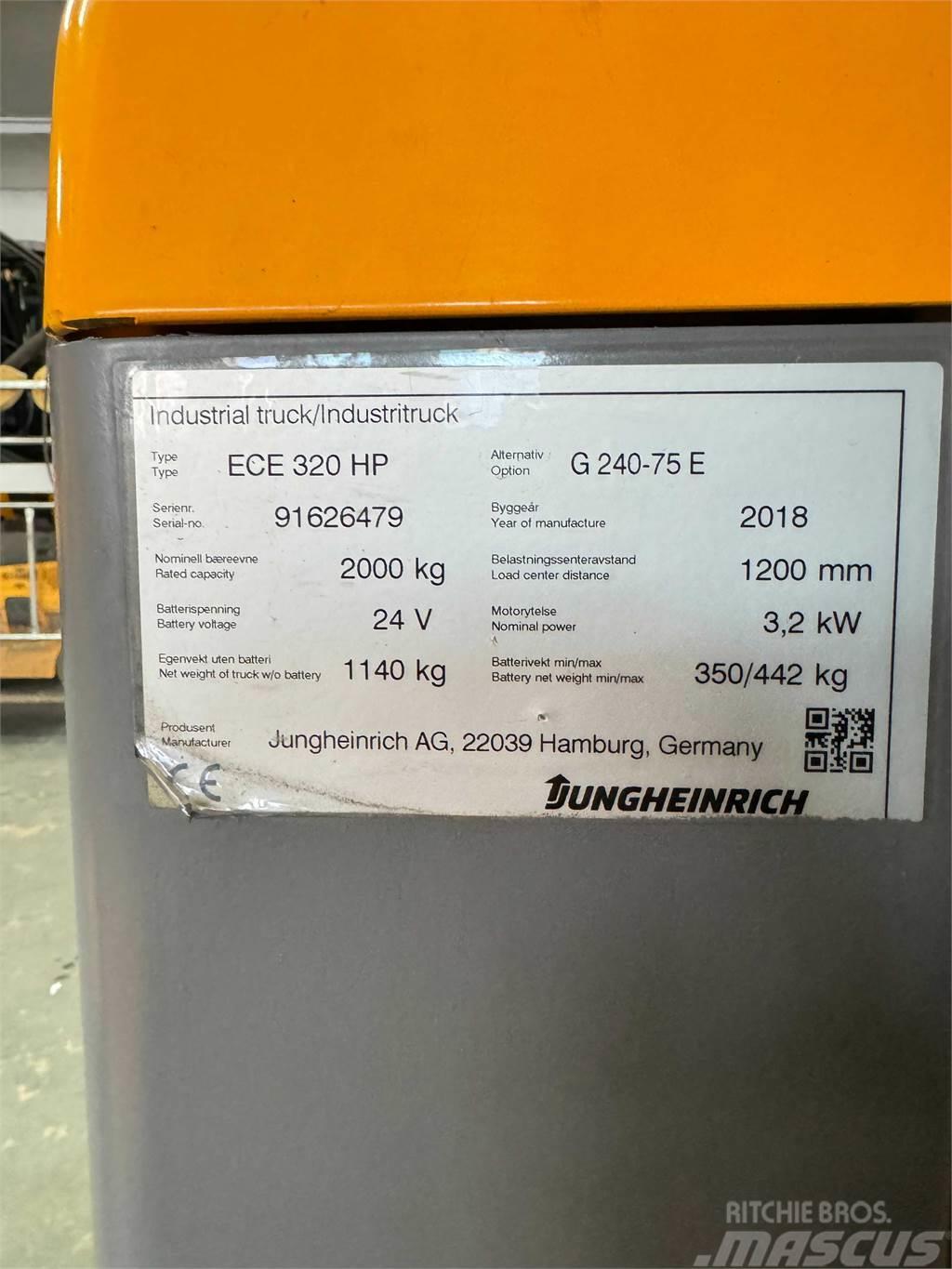 Jungheinrich ECE 320 - Bj. 2018 - TRAGLAST 2.000 KG - NUR 2.392 Minigravemaskiner