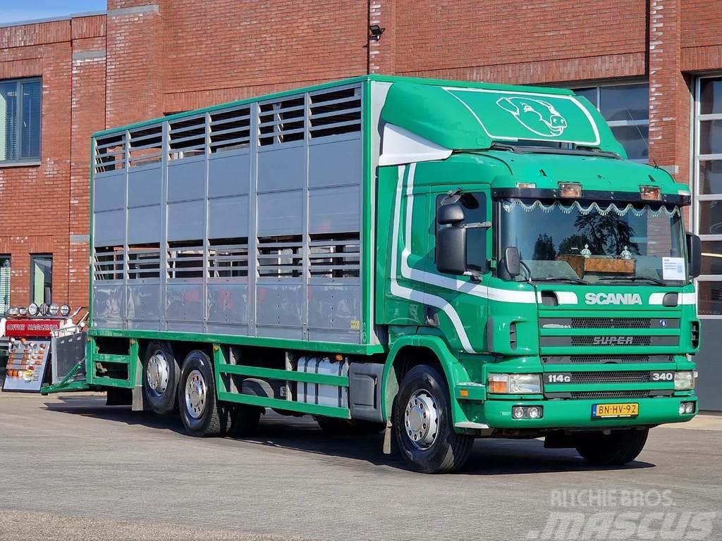 Scania P114-340 2 deck livestock - Loadlift - Moving floo Lastbiler til dyretransport