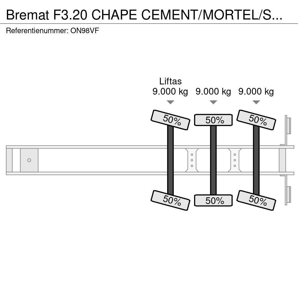  Bremat F3.20 CHAPE CEMENT/MORTEL/SCREED/MORTAR/EST Andre Semi-trailere